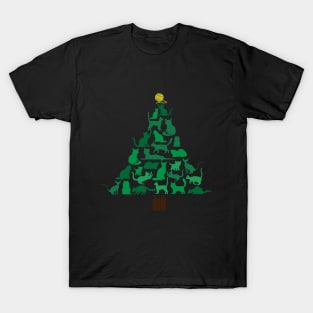 Meowy Christmas Tree Catmas T-Shirt